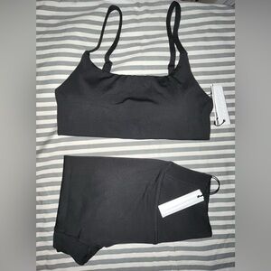 Paragon Reluna Defined Sculptseam Plus Legging + Essential Bralette Black Sz M